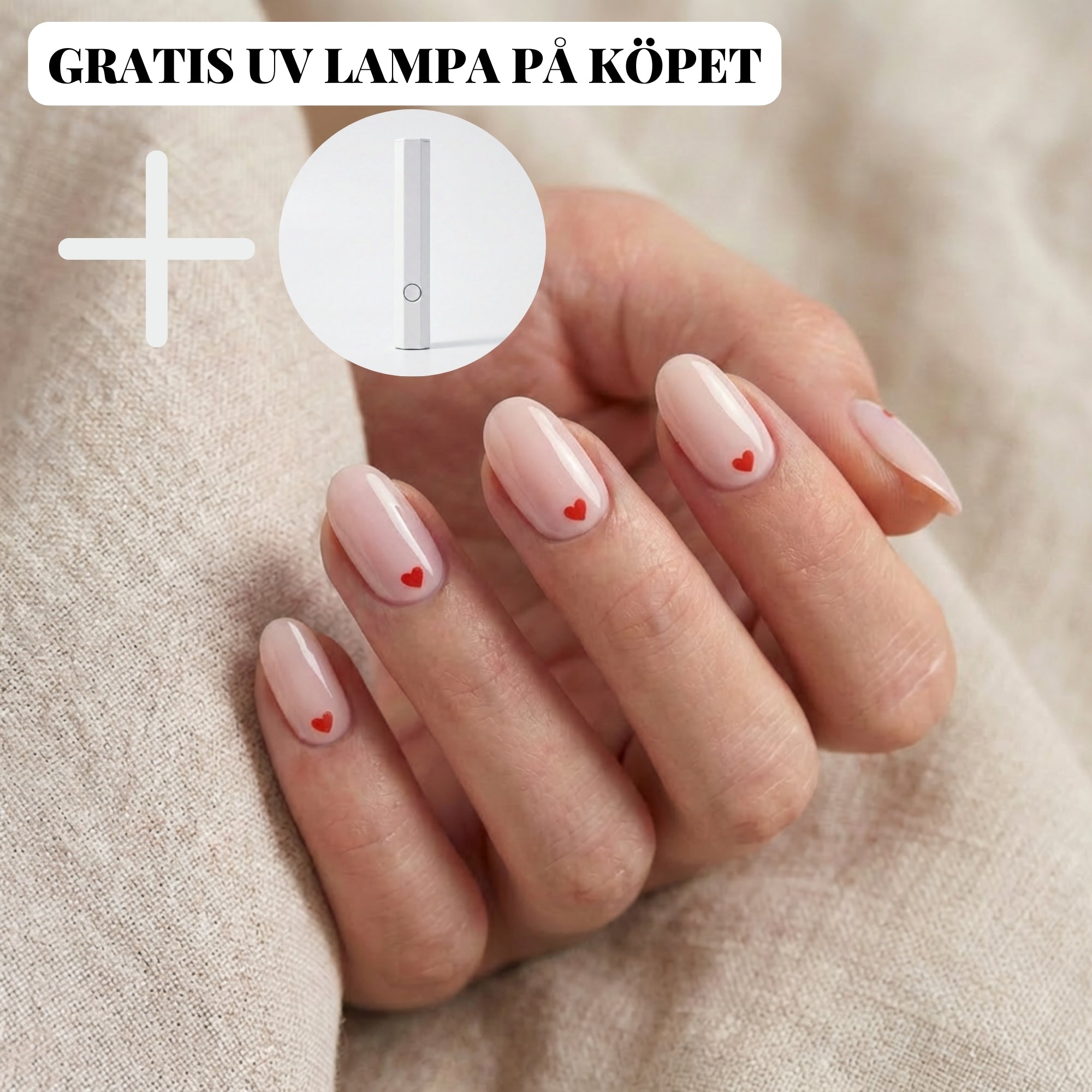 NailMastr ° Pink heart X 20st Naglar